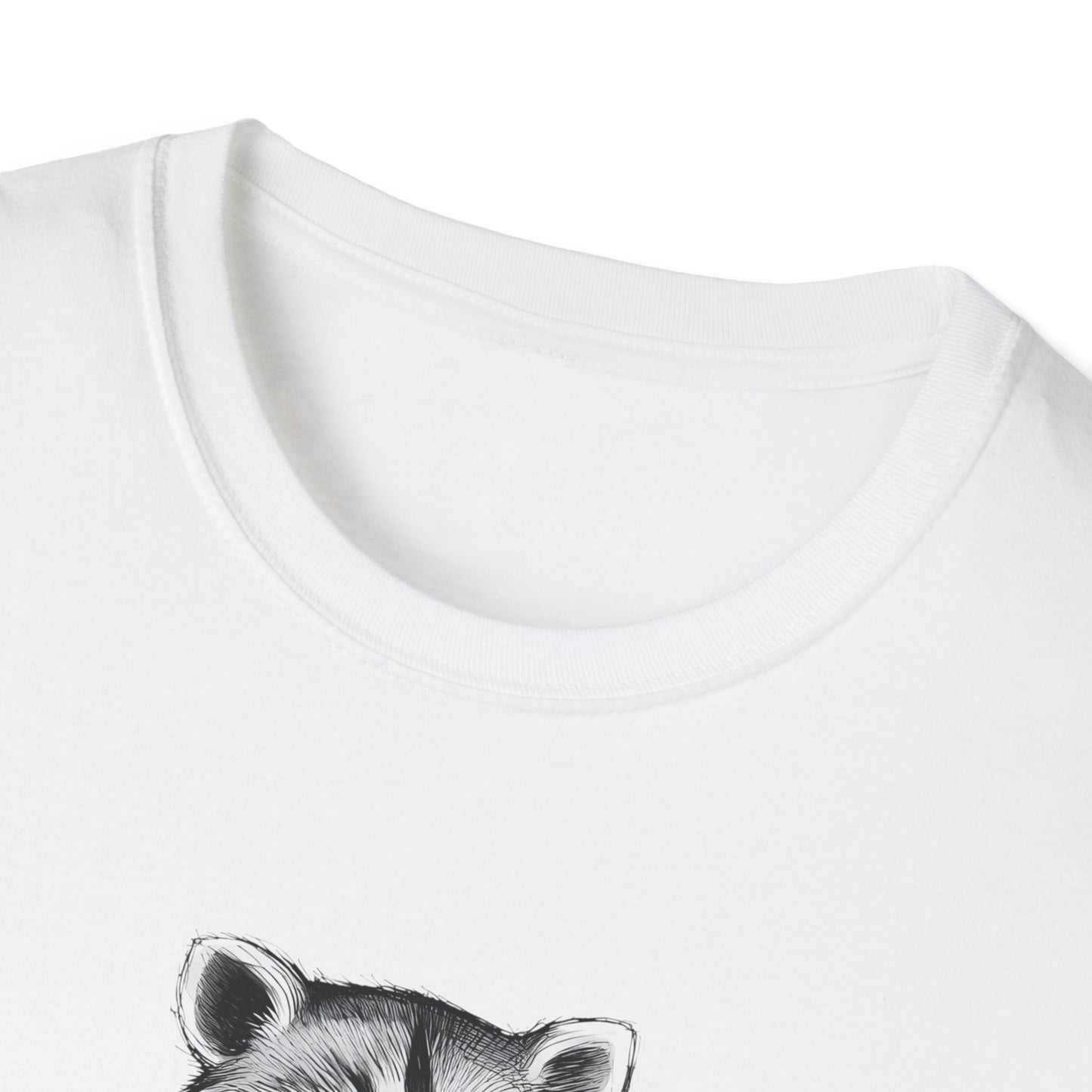 Raccoon Illustration T-Shirt — 'Yeah, right...' Cute Sarcastic Graphic Tee