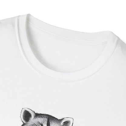 Raccoon Illustration T-Shirt — 'Yeah, right...' Cute Sarcastic Graphic Tee