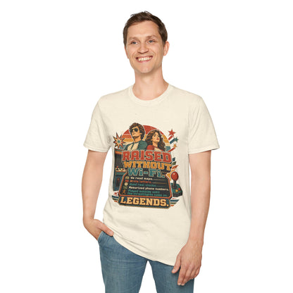 Raised Without Wi‑Fi T-Shirt — Retro 'Legends' Vintage Graphic Tee