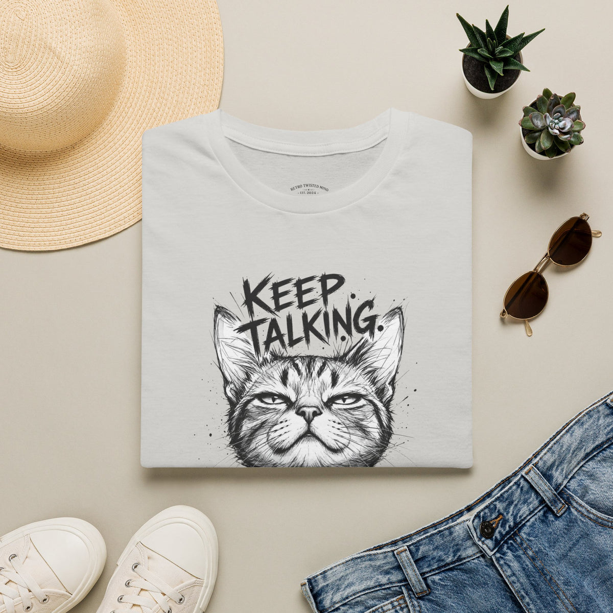 Keep Talking I'm Taking Notes Cat T‑Shirt