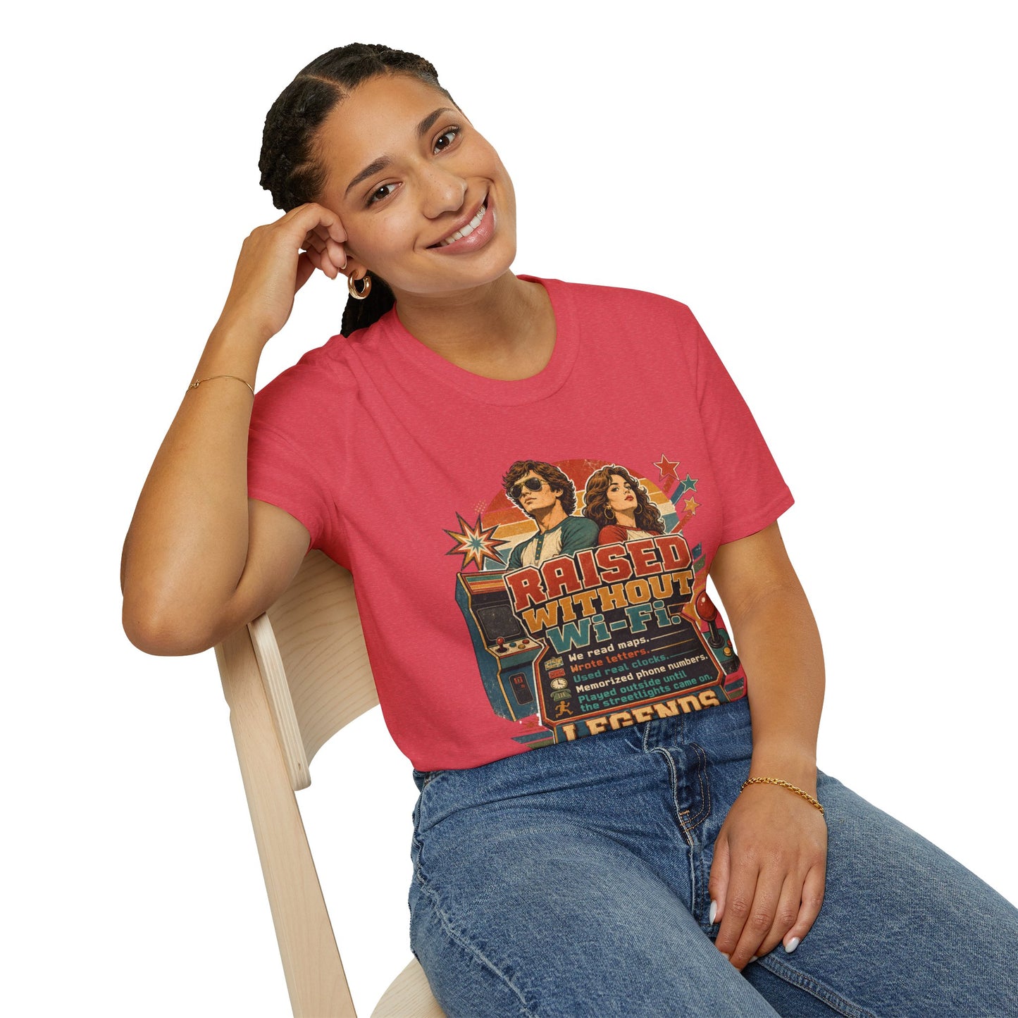 Raised Without Wi‑Fi T-Shirt — Retro 'Legends' Vintage Graphic Tee