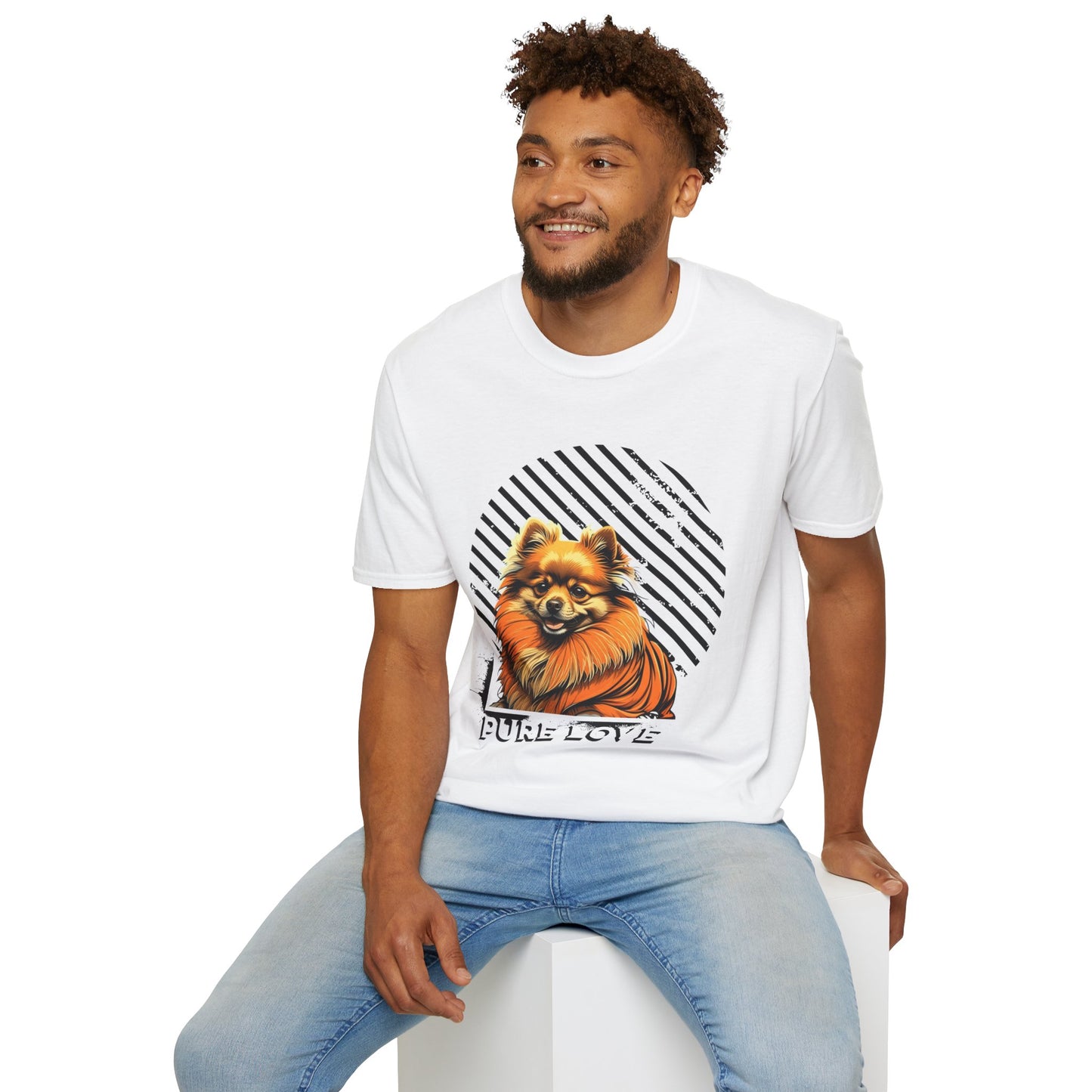 Pure Love Pomeranian T-Shirt - Unisex Softstyle Tee for Dog Lovers