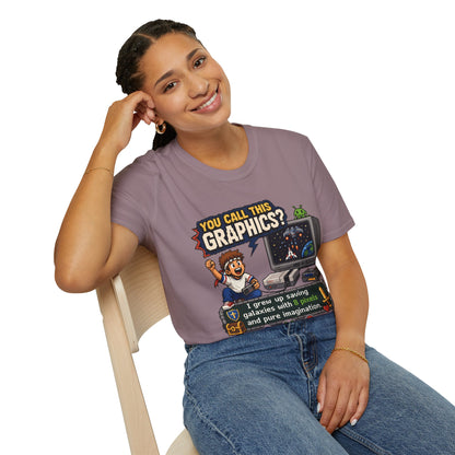 T-Shirt — "You Call This Graphics?" Retro Gamer Vintage Video Game Tee