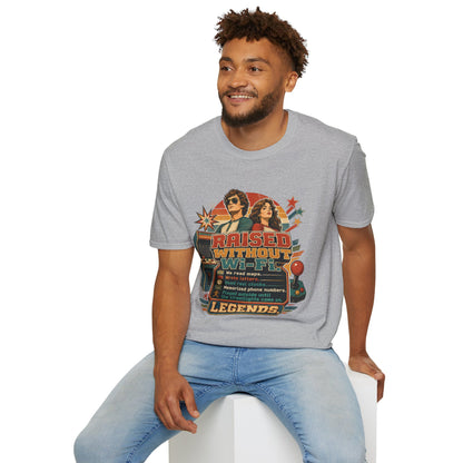 Raised Without Wi‑Fi T-Shirt — Retro 'Legends' Vintage Graphic Tee