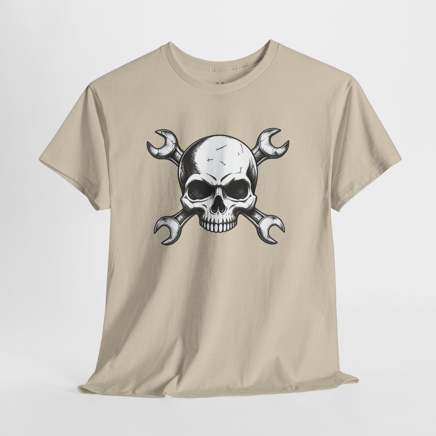 Mechanic Skull Tee — Wrench Crossbones Graphic T-Shirt