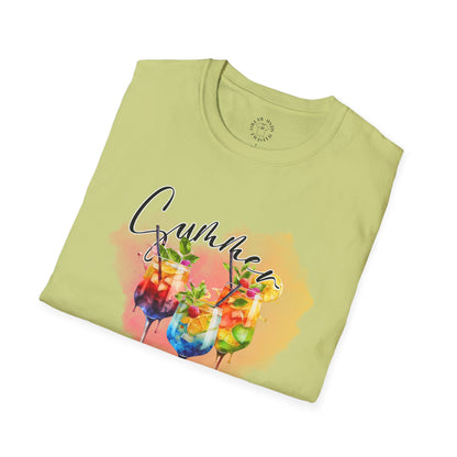 Colorful Floral Summer Unisex T-Shirt, Boho Shirt, Gift for Her, Vacation Tee, Festival Apparel, Summer Outfit