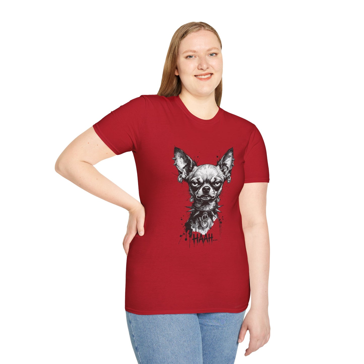 Chihuahua Portrait T‑Shirt — Expressive Black & White Dog Art Tee