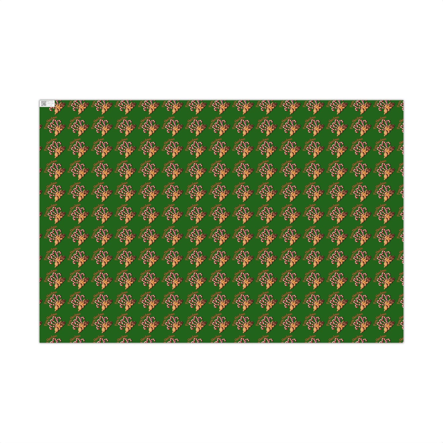 Christmas Gingerbread Tree Wrapping Paper — Holiday Gift Wrap Sheets