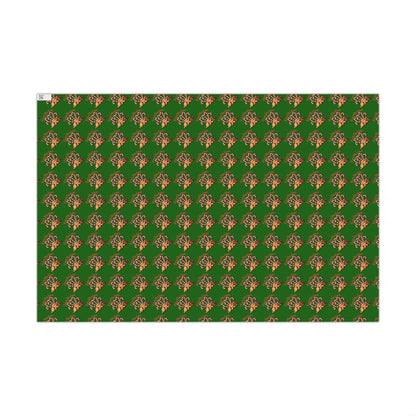 Christmas Gingerbread Tree Wrapping Paper — Holiday Gift Wrap Sheets