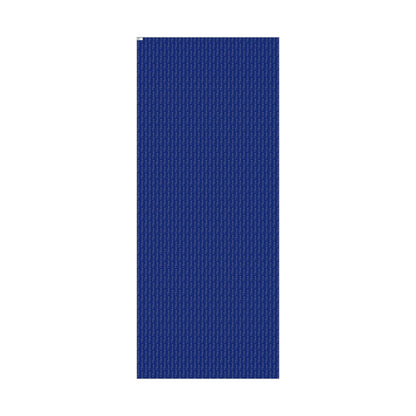 Holiday Gift Wrap Paper — Navy Blue "Season's Greetings" Repeating Script