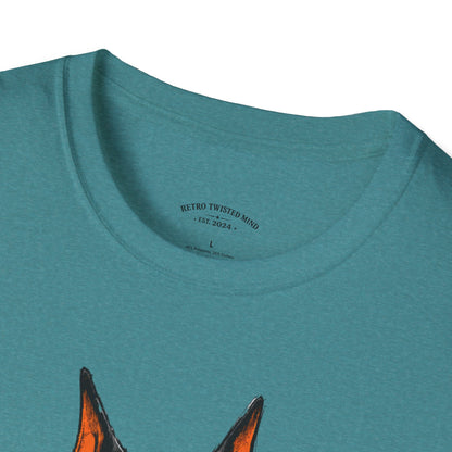 Doberman Graffiti T-Shirt — "You Sure?" Street Art Dog Tee