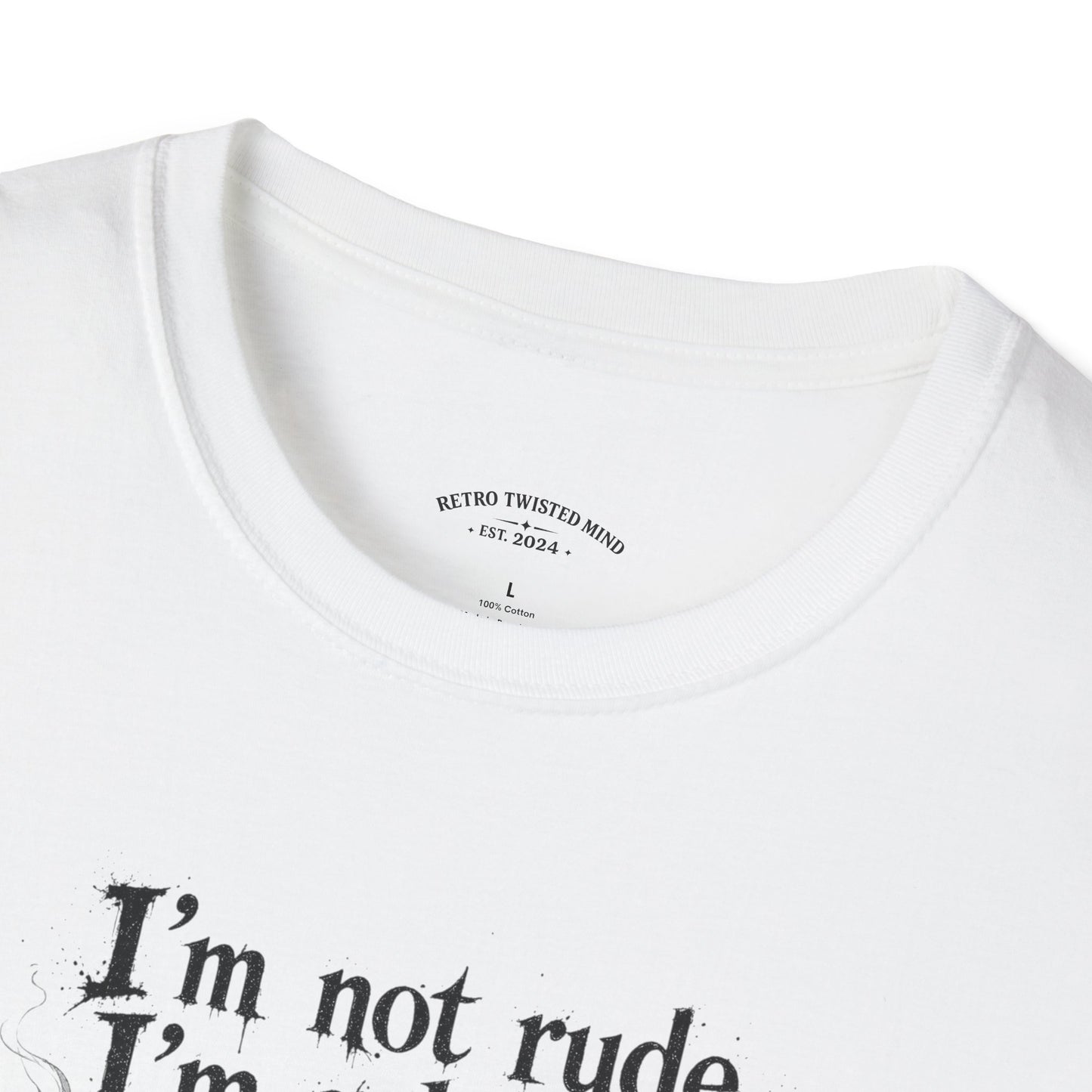 Cat Graphic T‑Shirt — "I'm Not Rude, I'm Selective" Funny Cat Tee