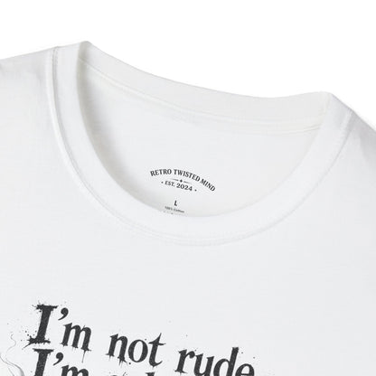Cat Graphic T‑Shirt — "I'm Not Rude, I'm Selective" Funny Cat Tee