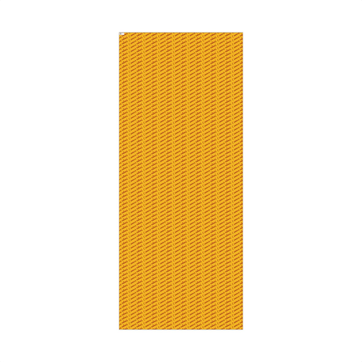 Wrapping Paper — Yellow 'C праздн' Repeating Holiday Gift Wrap