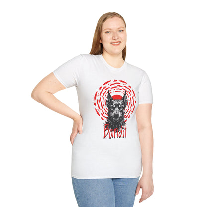 Doberman Graphic T-Shirt — Red Halo 'Bandit' Design