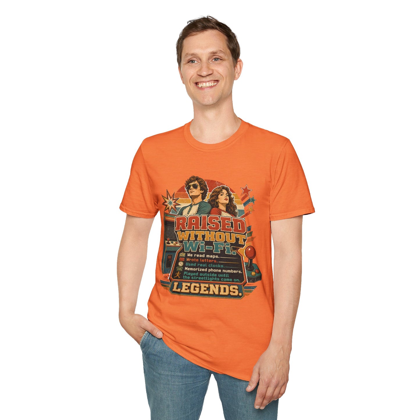 Raised Without Wi‑Fi T-Shirt — Retro 'Legends' Vintage Graphic Tee