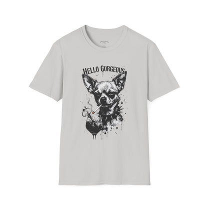 Chihuahua 'Hello Gorgeous' Tee - Cute Dog Graphic T-Shirt