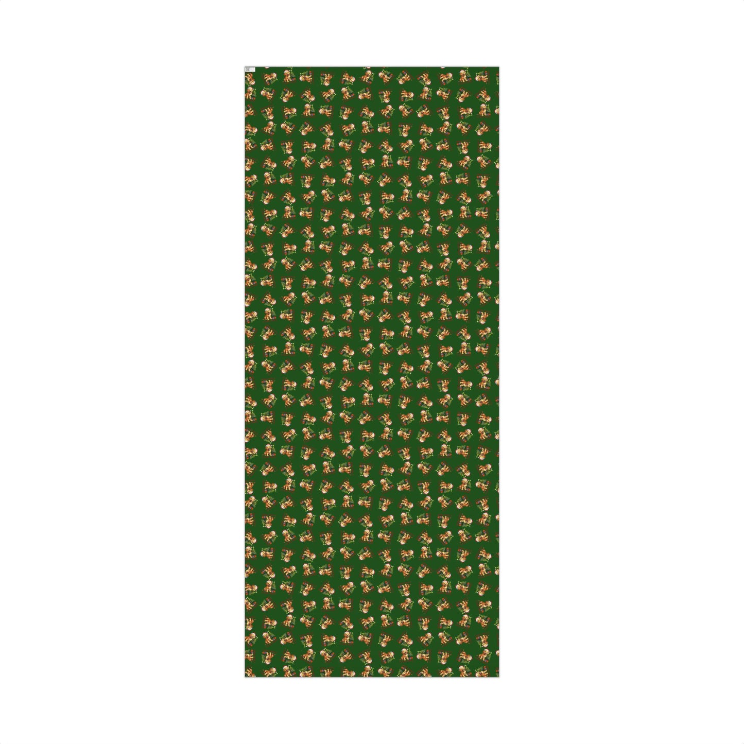 Gift Wrap Paper — Festive Gingerbread Dog Pattern (Holiday Wrapping)