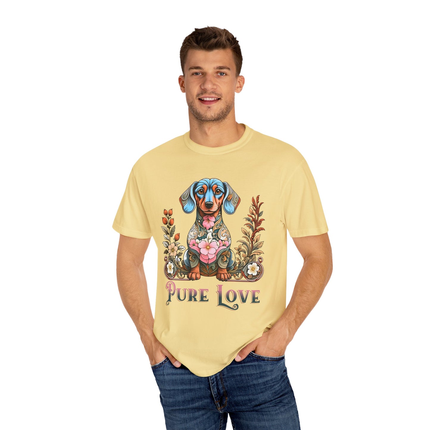 Pure Love Unisex Dog T-Shirt | Colorful Pet Lover Tee