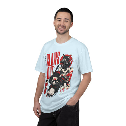 Claws Out Cat Graphic T-Shirt — Retro Ninja Kitties Tee