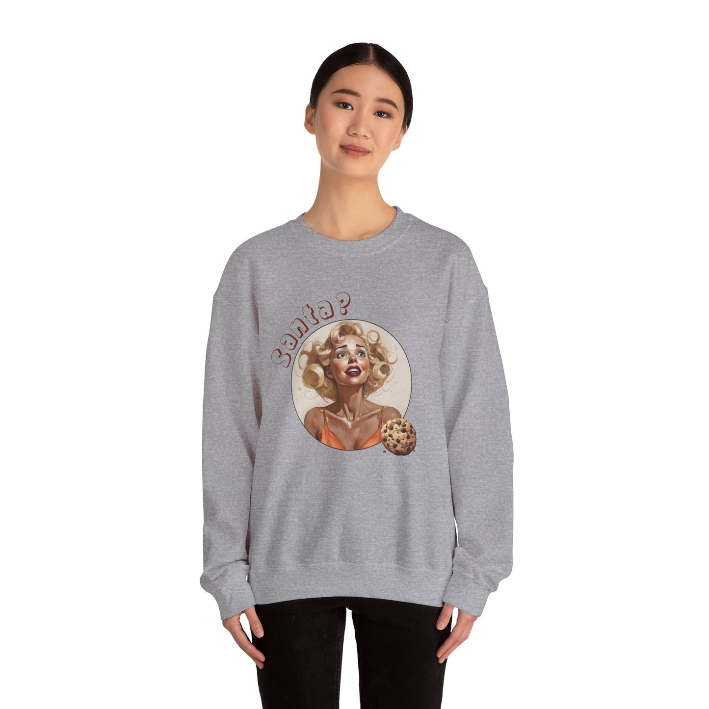 Funny Cookie Lover Sweatshirt - Retro Design - Santa? Christmas