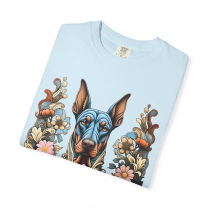 Pure Love Dog Art Unisex T-Shirt - Vibrant Floral Design