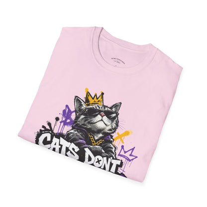 Cat Graphic Tee — "Cats Don't Have Owners They Have Staff"