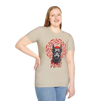 Doberman Graphic T-Shirt — Red Halo 'Bandit' Design