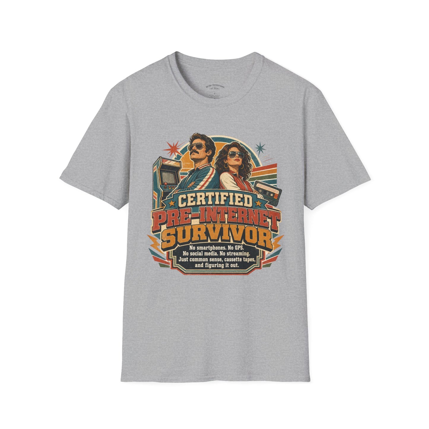 Certified Pre-Pandemic Survivor T-Shirt — Retro 70s Vintage Graphic