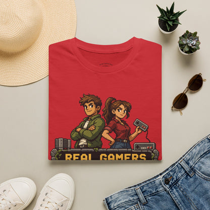T-Shirt — Retro Pixel 'Real Gamers Don't Need 4K' Graphic Tee