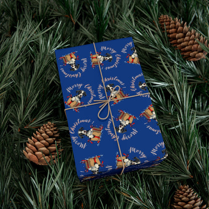 Copy of Christmas Dog Pattern Gift Wrap Paper — Festive Red Wrapping Sheets