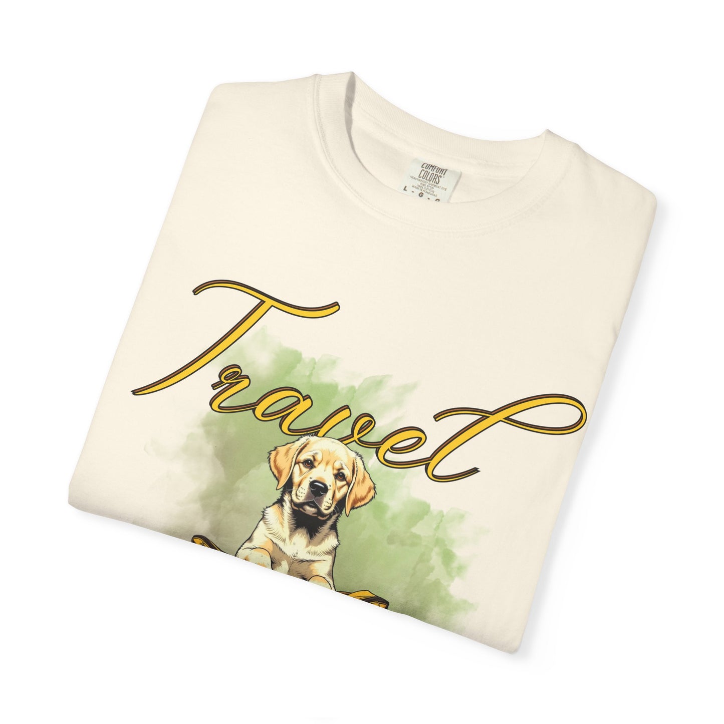 Travel Time Dog T-Shirt - Unisex Garment-Dyed Tee for Pet Lovers