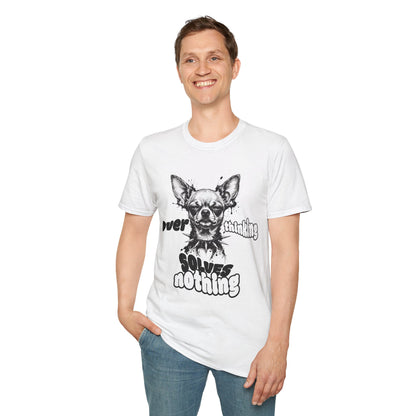 Chihuahua 'Overthinking Solves Nothing' Graphic T-Shirt