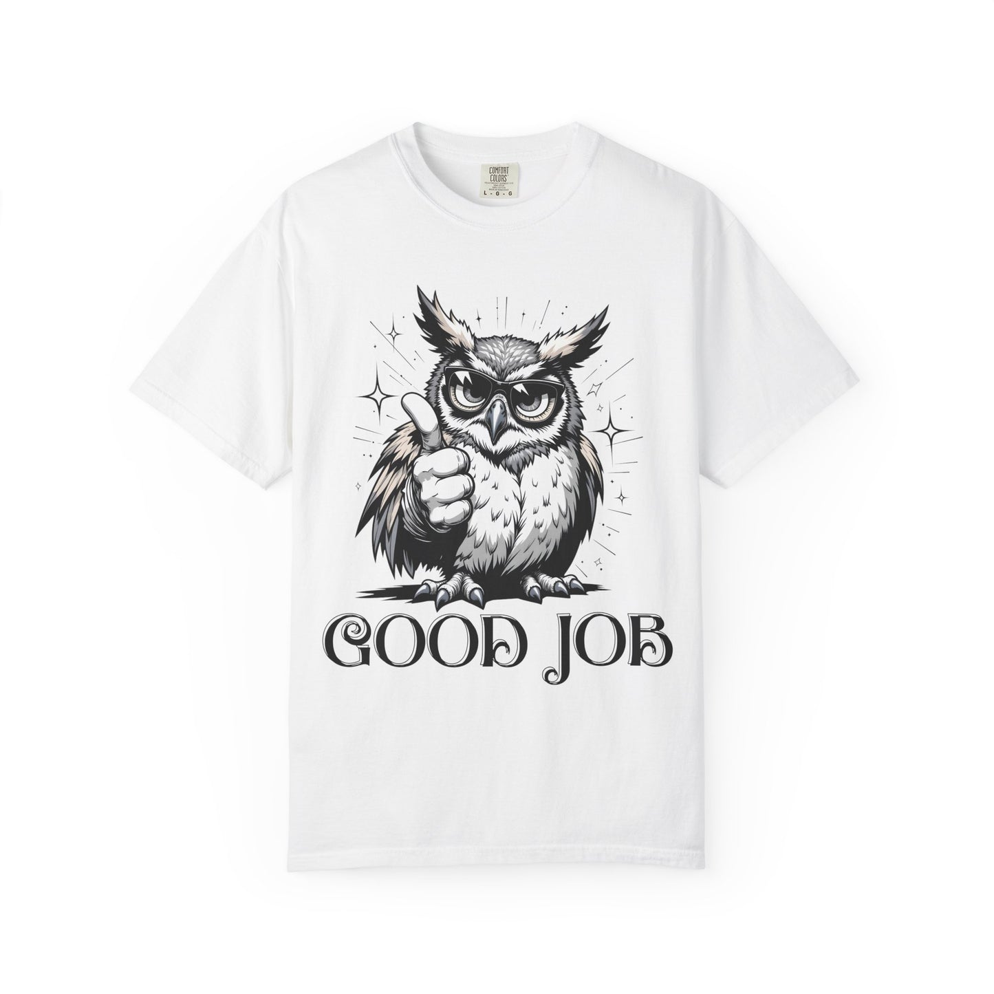 Good Job Owl T-Shirt — Thumbs-Up Retro Owl Graphic Tee