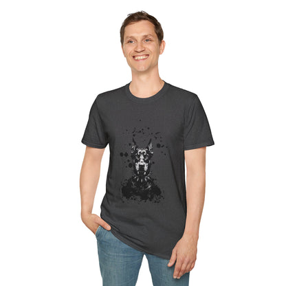 Doberman Ink Splatter T-Shirt