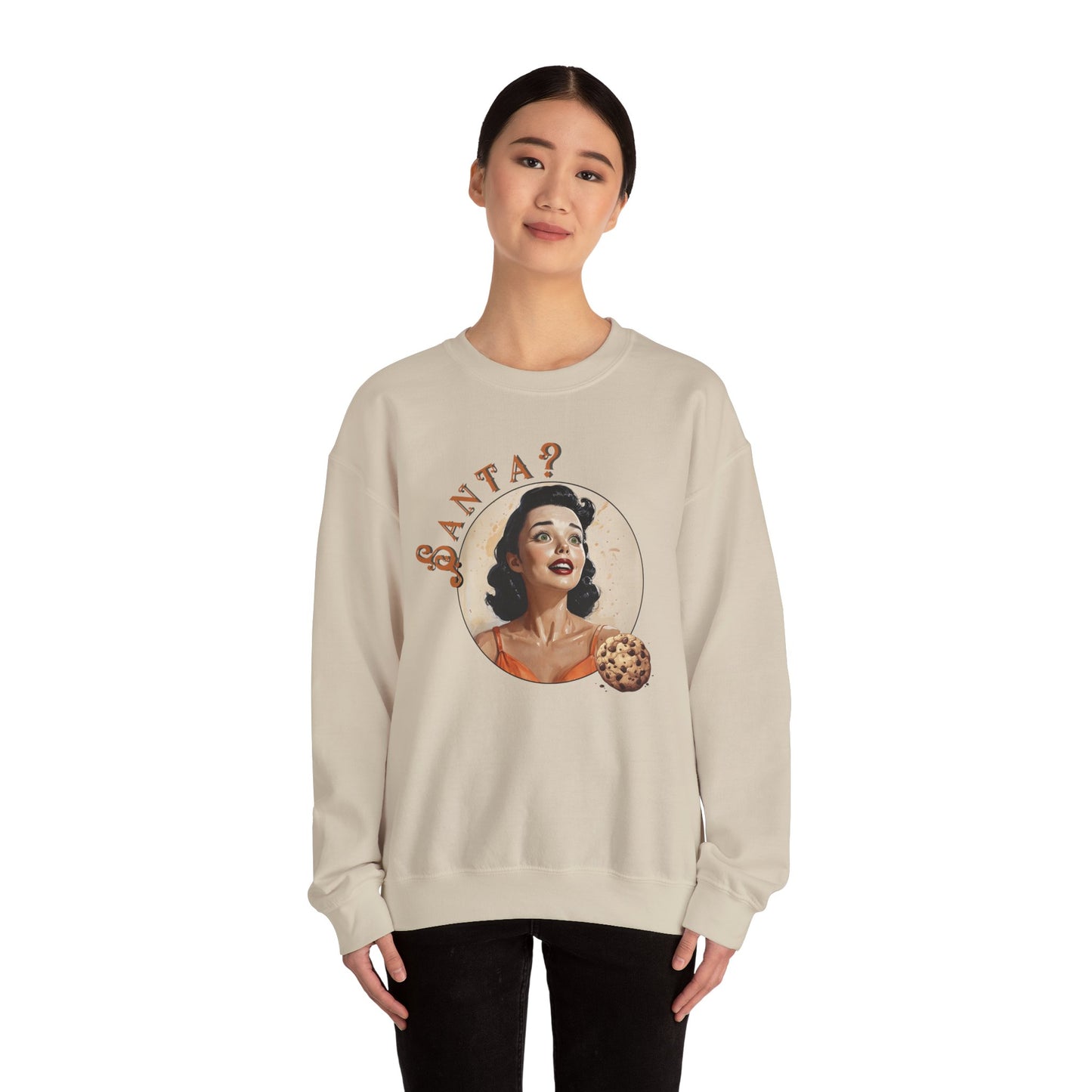 Funny Cookie Lover Sweatshirt - Retro Design - Santa? Christmas