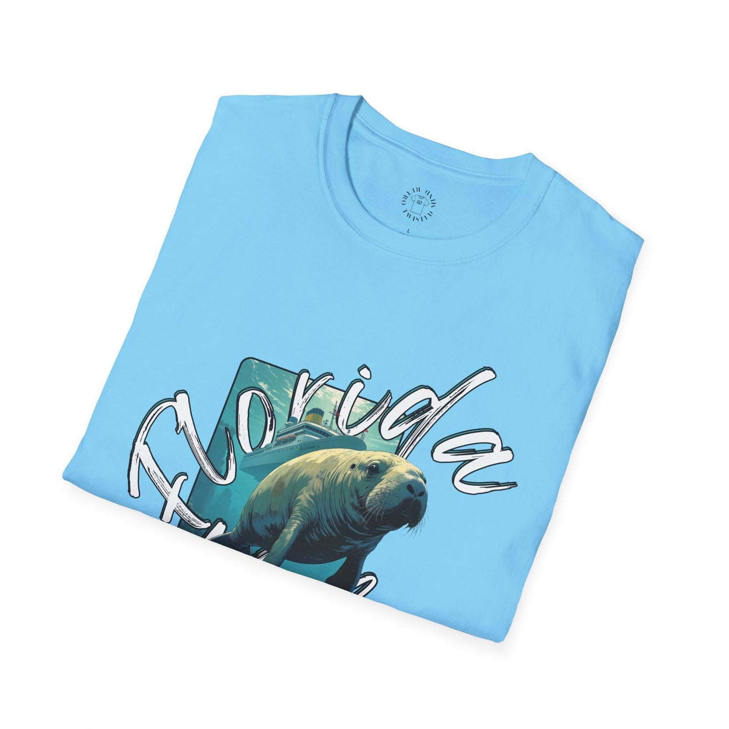 Florida Vibe Unisex Softstyle T-Shirt - Casual Beachwear Tee, manatee