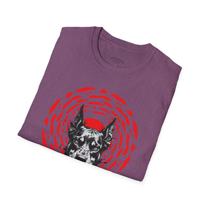 Doberman Graphic T-Shirt — Red Halo 'Bandit' Design