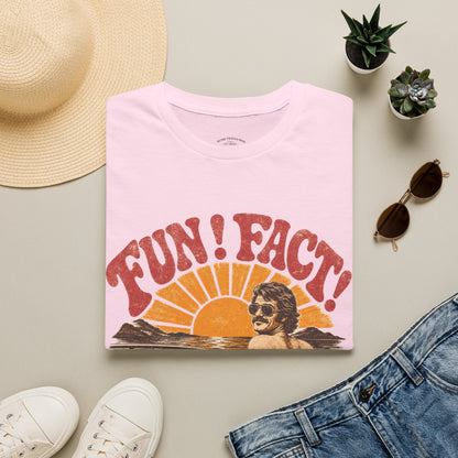 Retro 'FUN! FACT!' Surf Tee — Vintage Sunset Beach Graphic T-Shirt