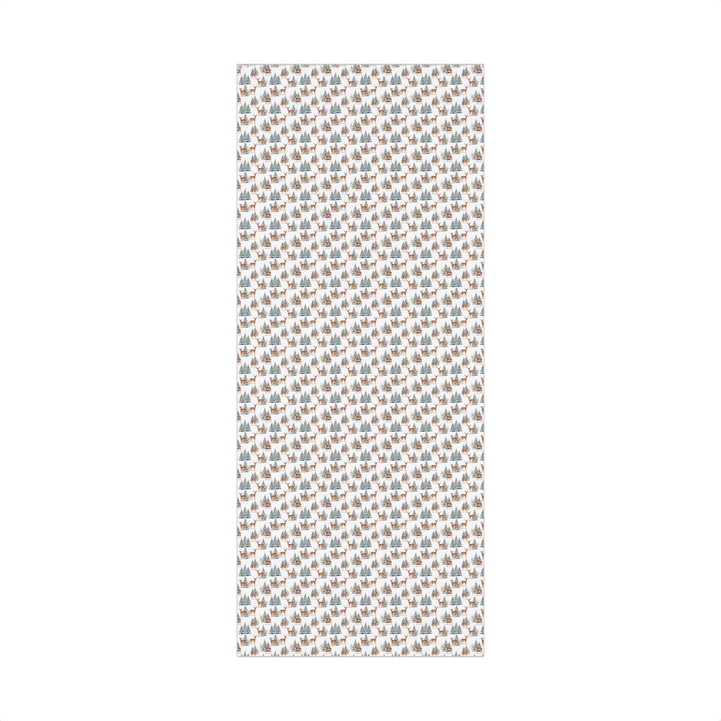 Winter Deer Gift Wrap Paper – Forest Reindeer Holiday Wrapping Sheet