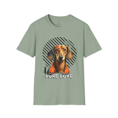 Pure Love Dachshund Unisex Softstyle T-Shirt - Perfect for Dog Lovers