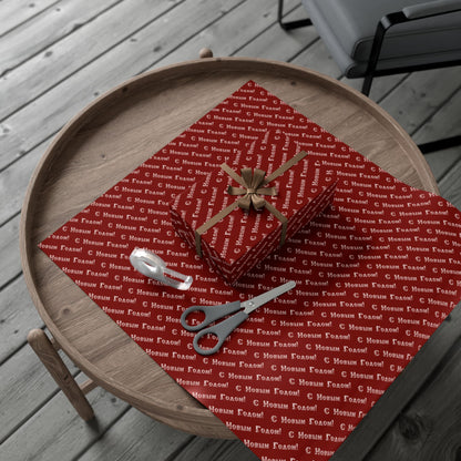Wrapping Paper — Red "С Новым Годом" Holiday Gift Wrap