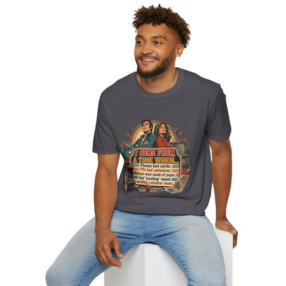 Vintage Road Trip T-Shirt — "I Come From A Time When" Retro Couple Graphic