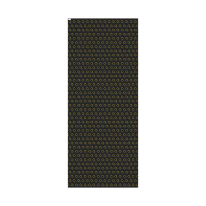 Wreath Pattern Gift Wrap Paper – Black & Gold Holiday Wrapping Sheets