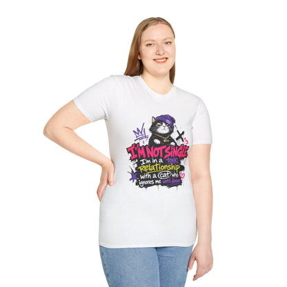T‑Shirt — “I’m Not Single: I’m in a Toxic Relationship with a Cat” Graphic Tee
