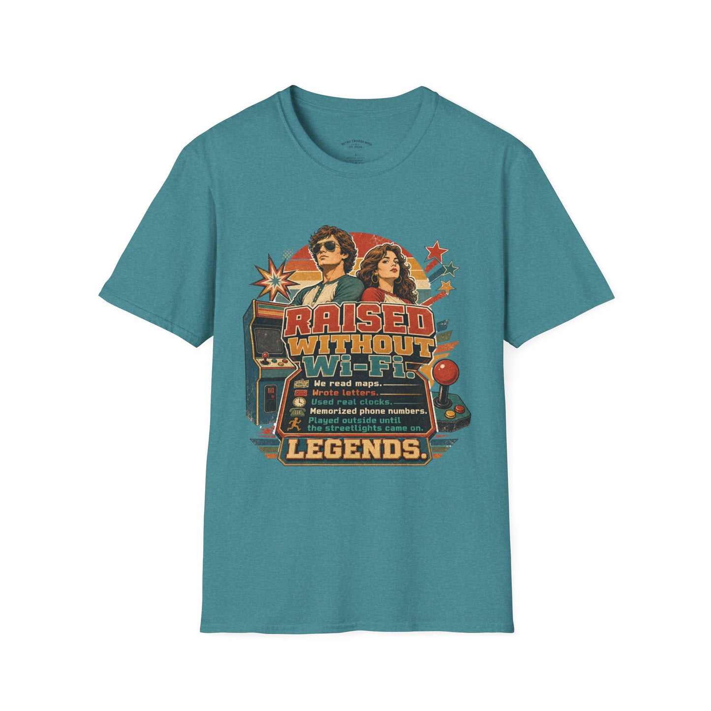 Raised Without Wi‑Fi T-Shirt — Retro 'Legends' Vintage Graphic Tee
