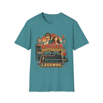 Raised Without Wi‑Fi T-Shirt — Retro 'Legends' Vintage Graphic Tee