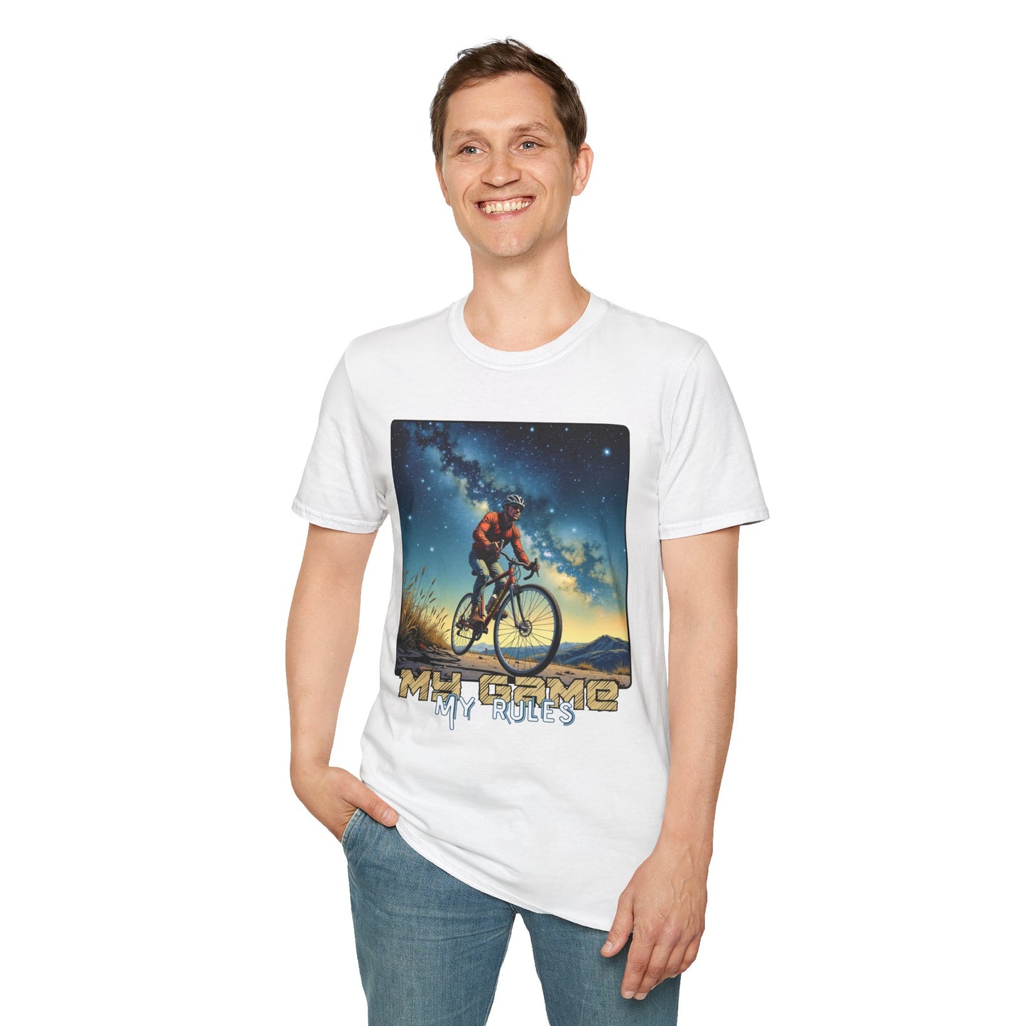 Cycling Adventure Unisex Softstyle T-Shirt - My Game My Rules, cycling ,sport