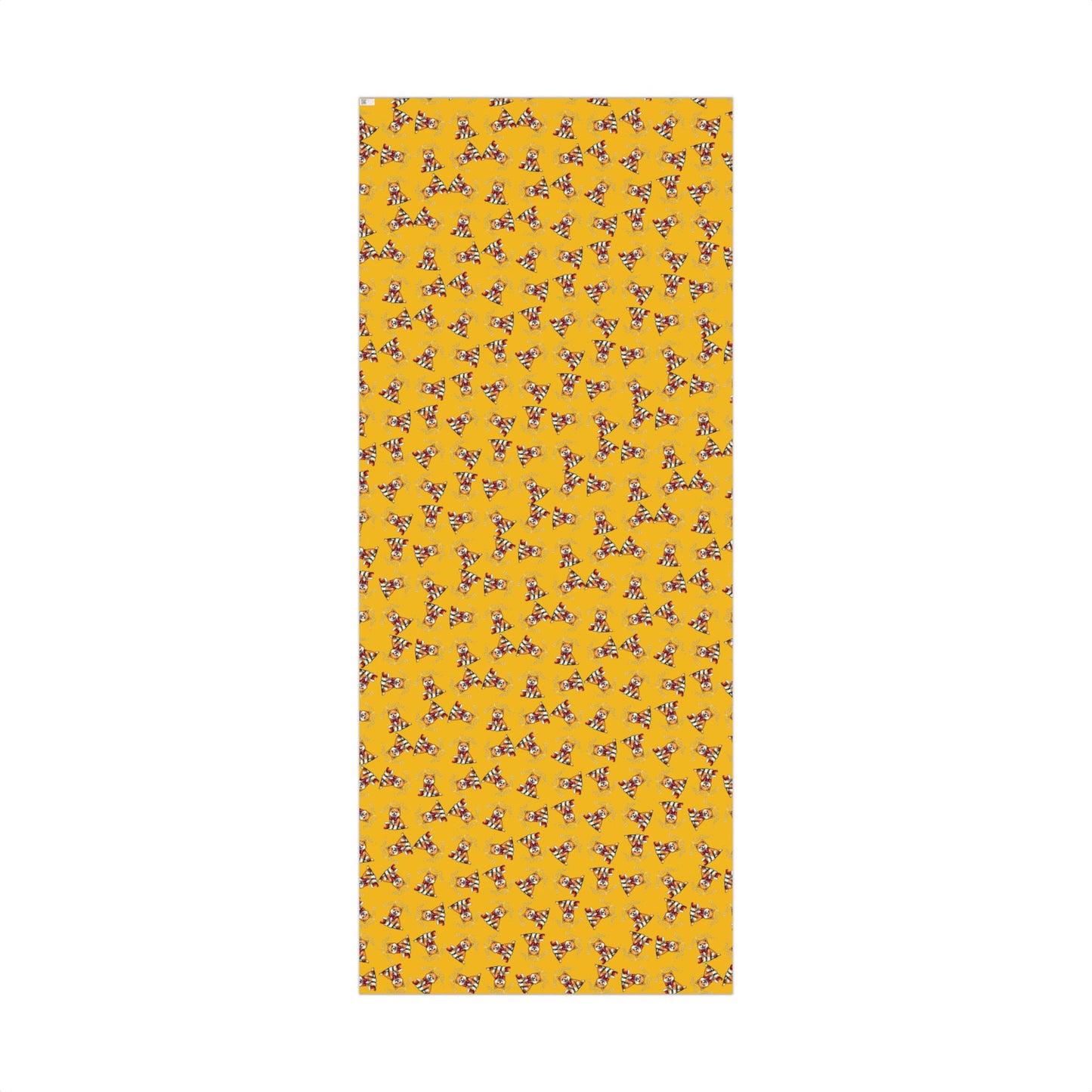 Dog Elf Pattern Gift Wrap Paper — Festive Shiba Inu Wrapping Sheets