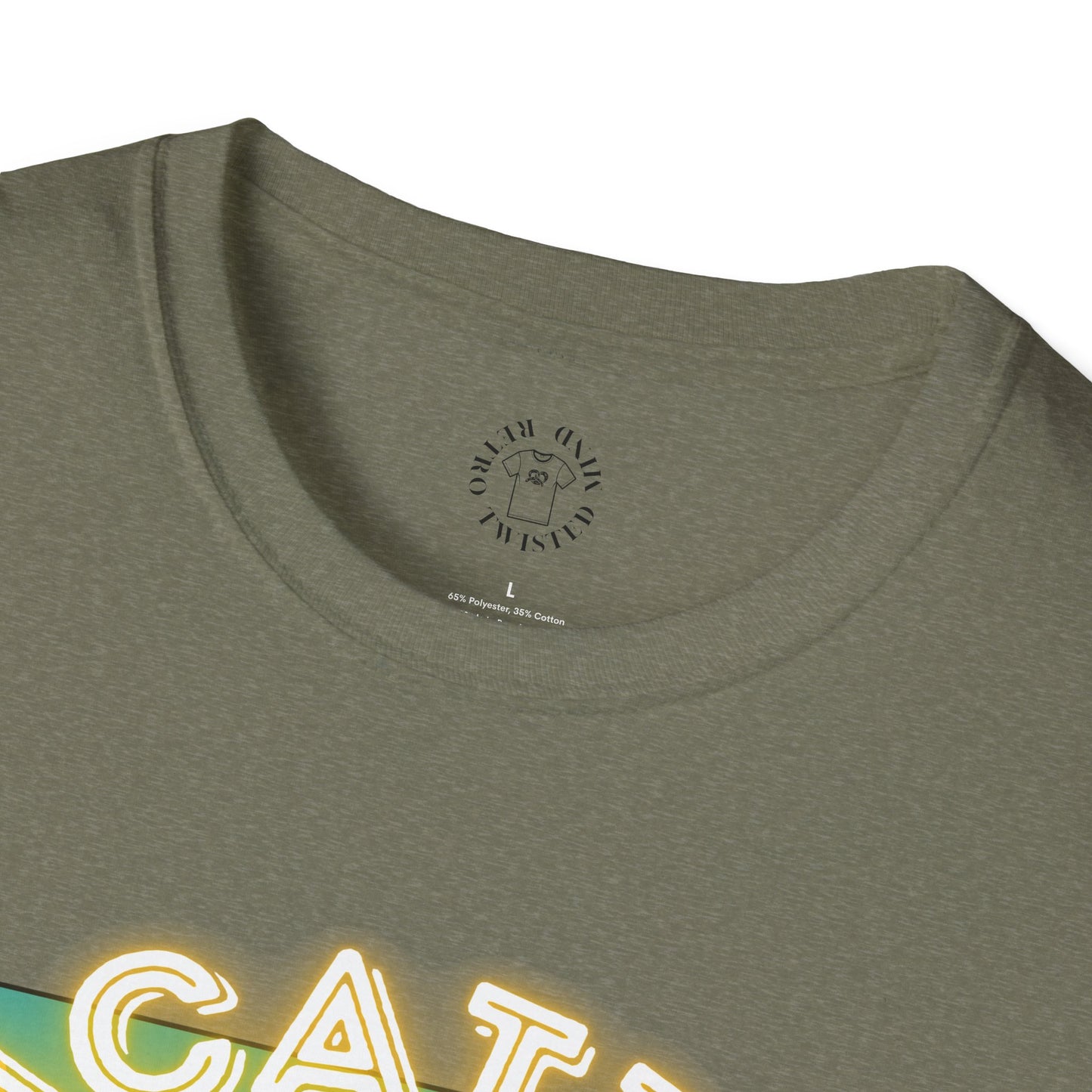 Funny Vacation Mode Unisex Softstyle T-Shirt, manatee